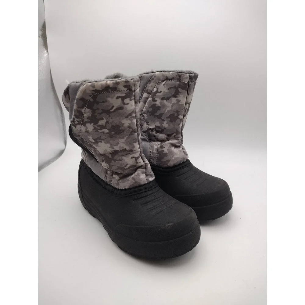 Northside Frosty Kids Snow Boots Gray Camo 3M Thinsulate Insulated Size 10